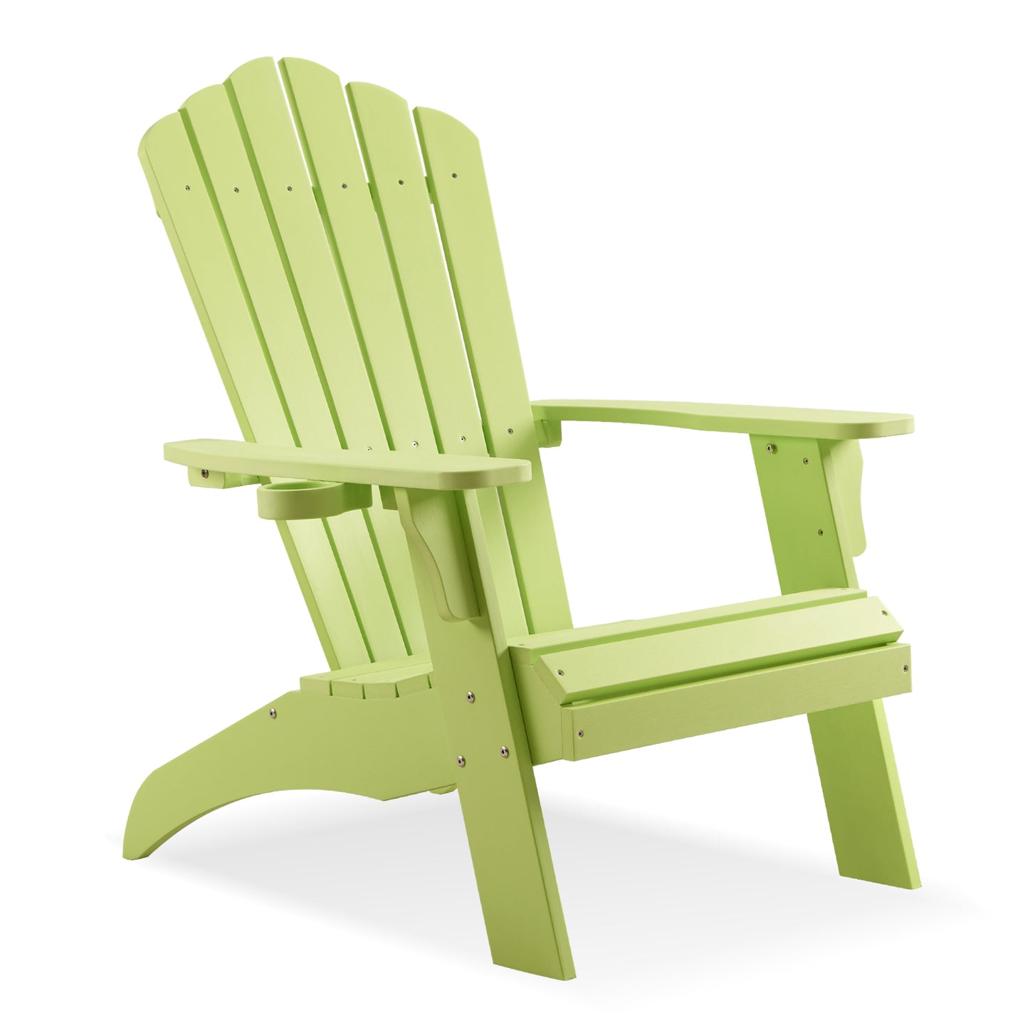 Psilvam Adirondack Chair, Oversized Poly Lumber Fire Pit Chair with Cup Holder, 350Lbs Support Patio Chairs for Garden, Weather Resistant Outdoors Seating, Relaxing Gift for Father & Mother